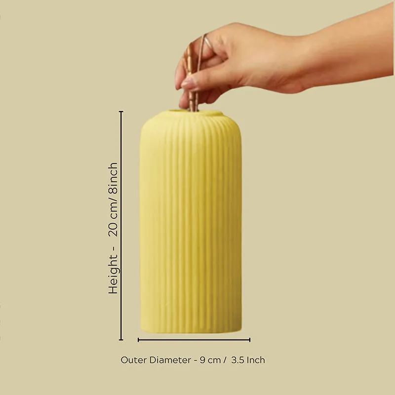 Harmona Ceramic Vase - Yellow media 6