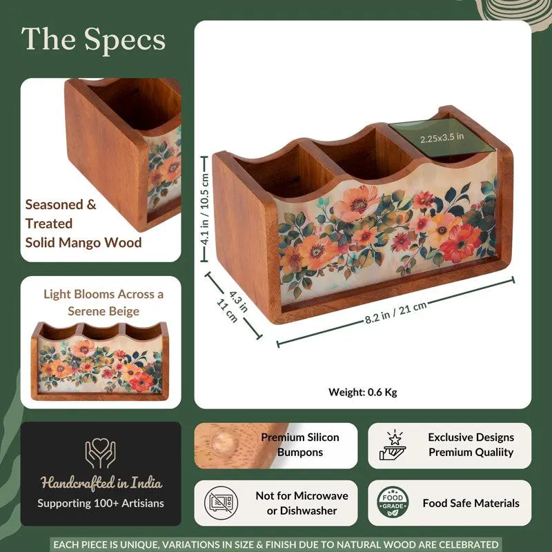 Phooldaan Handcrafted Mango Wood Cutlery Stand media 9