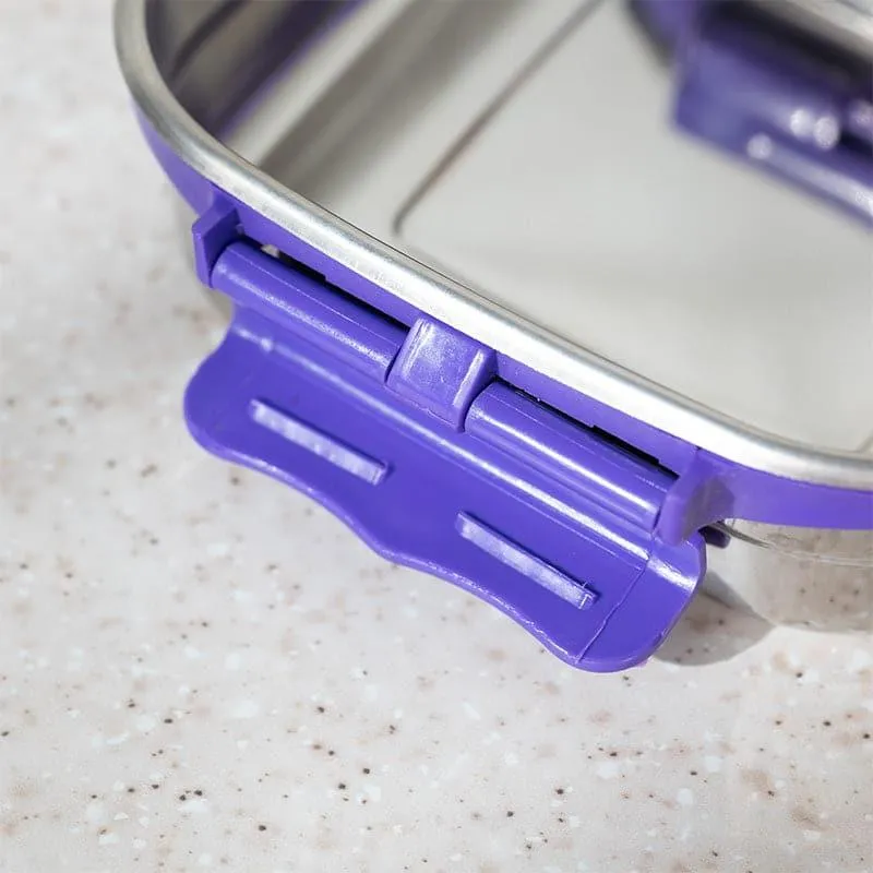 Tasteo Pack Violet Lunch Box With Insulated Pouch (800/150 mL) - Two Piece Set media 6