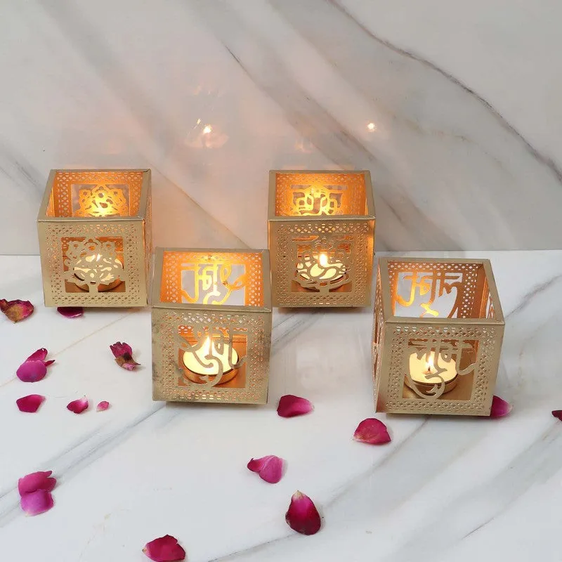 Majestic Glow Tealight Holder - Set Of Four media 1
