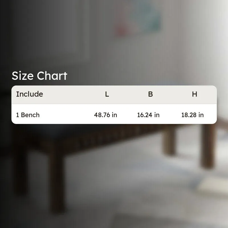Cervon Sheesham Wooden Bench - Grey media 11
