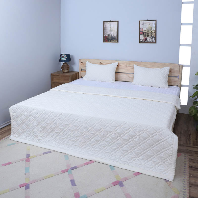 Jisha Microfiber Bedcover - White media 3
