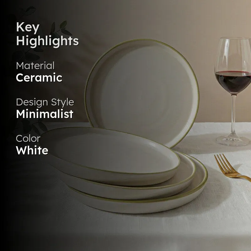 Cereluxe Ceramic Dinner Plates - Set Of Four media 2