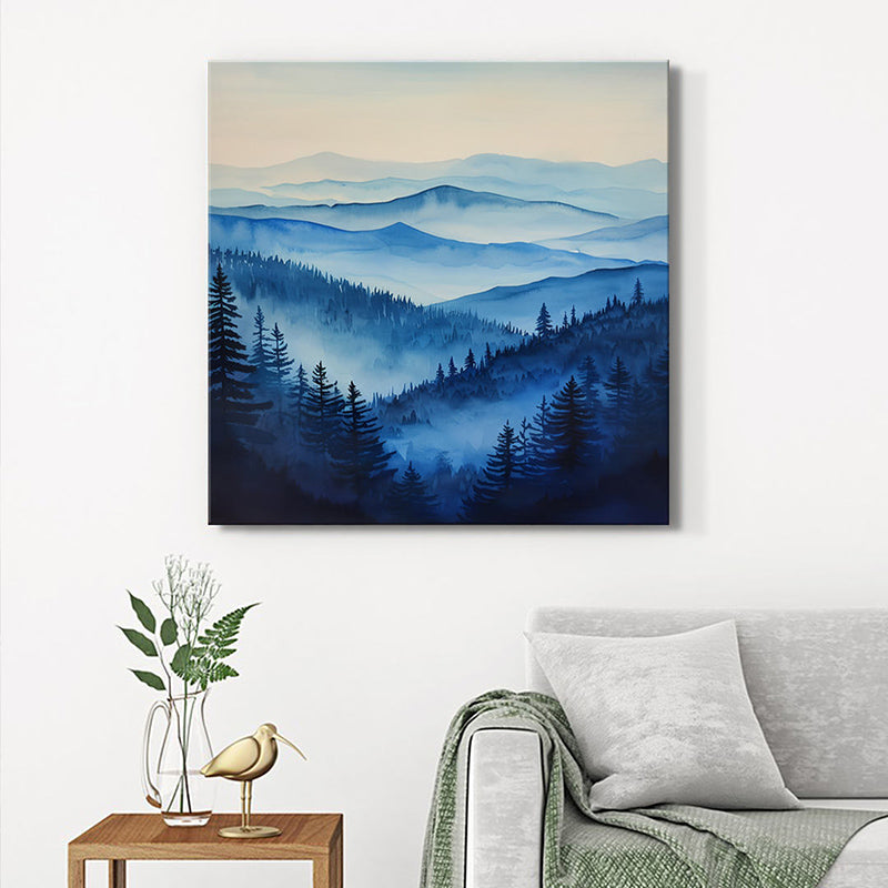 Misty Alps Wall Painting