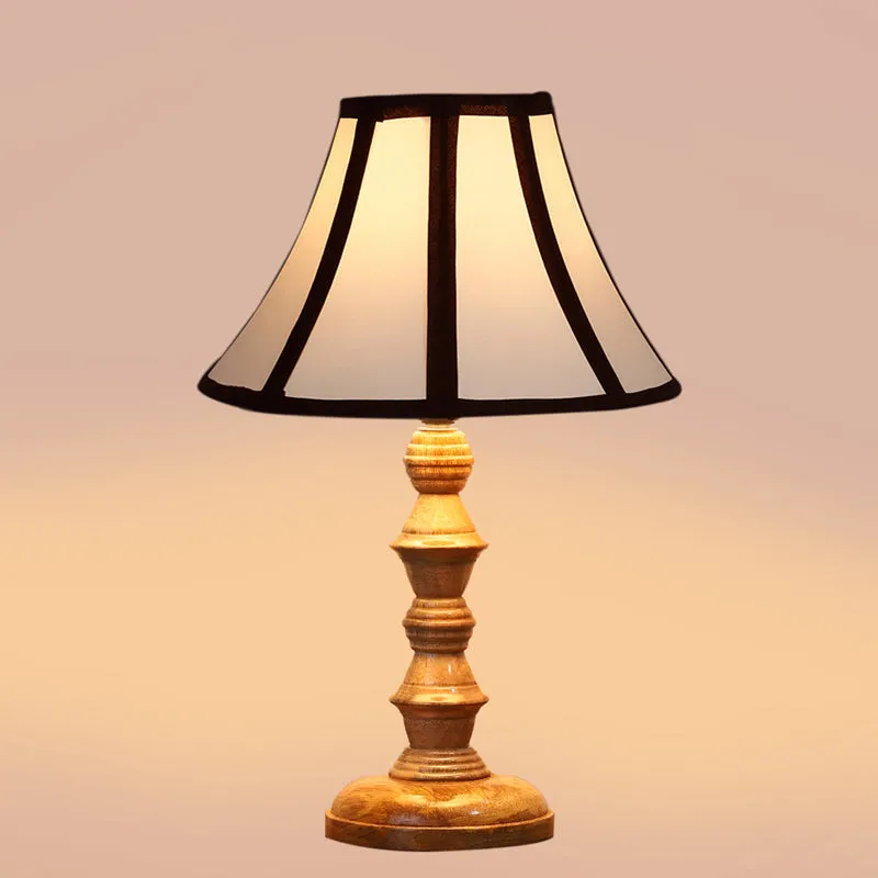 Stripra Timber Wooden Table Lamp - White,Black,Brown media 4