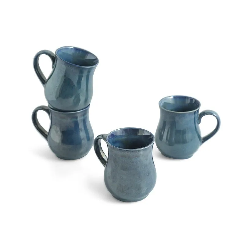 Belly Ceramic Coffee Mug (300 mL Each) - Set Of Four media 3