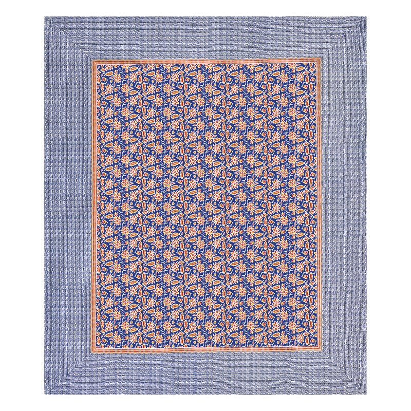 PlushRest Cotton Bedsheet (Blue) - 144 TC media 4