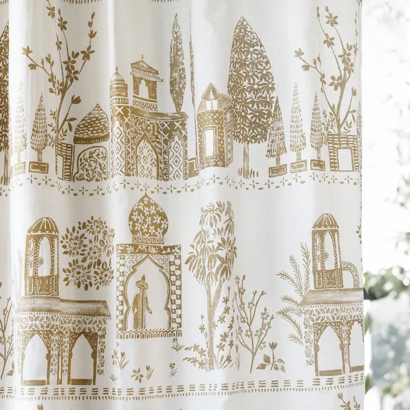 Tranquebar Home Rang Mahal Cotton Curtains - Set Of Two media 4