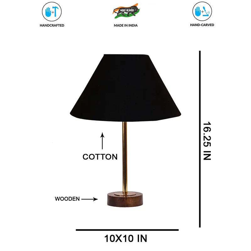 Cotin II Rodin Wooden Table Lamp - Black,Gold,Brown media 7
