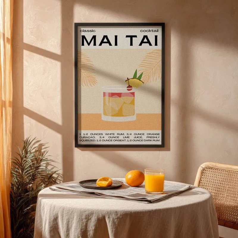 MaiTai Archival Canvas Wall Art - Black media 4