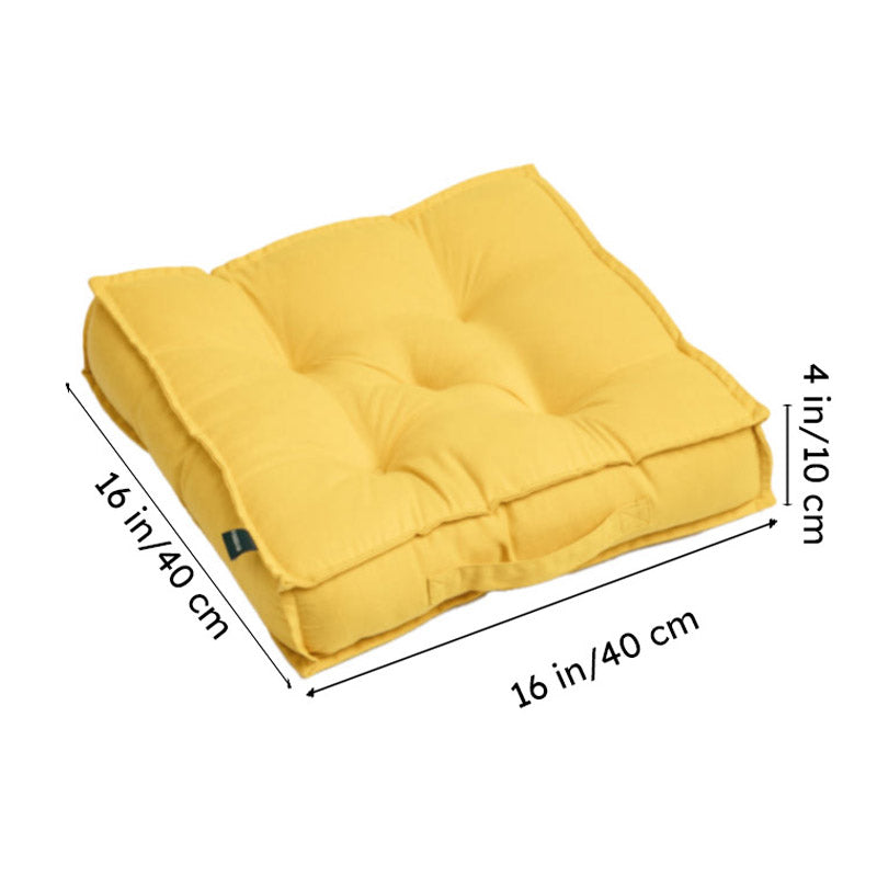 Tara Floor Cushion - Mustard Yellow media 8