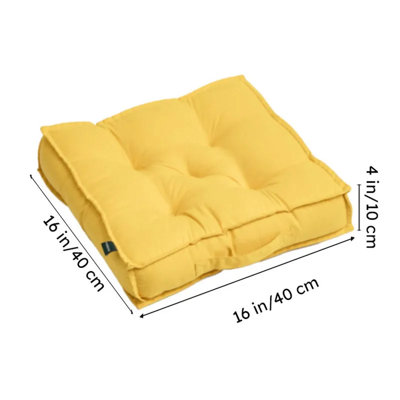 Tara Floor Cushion - Mustard Yellow media 8