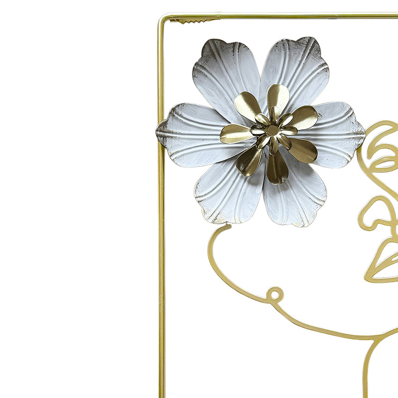 Femina In Flore Metal Wall Accent - White media 4