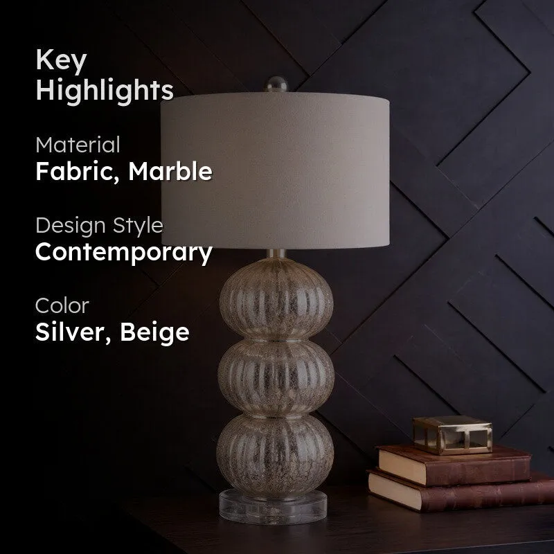 AarviDecor Remington Accent Fabric Table Lamp - Beige media 2
