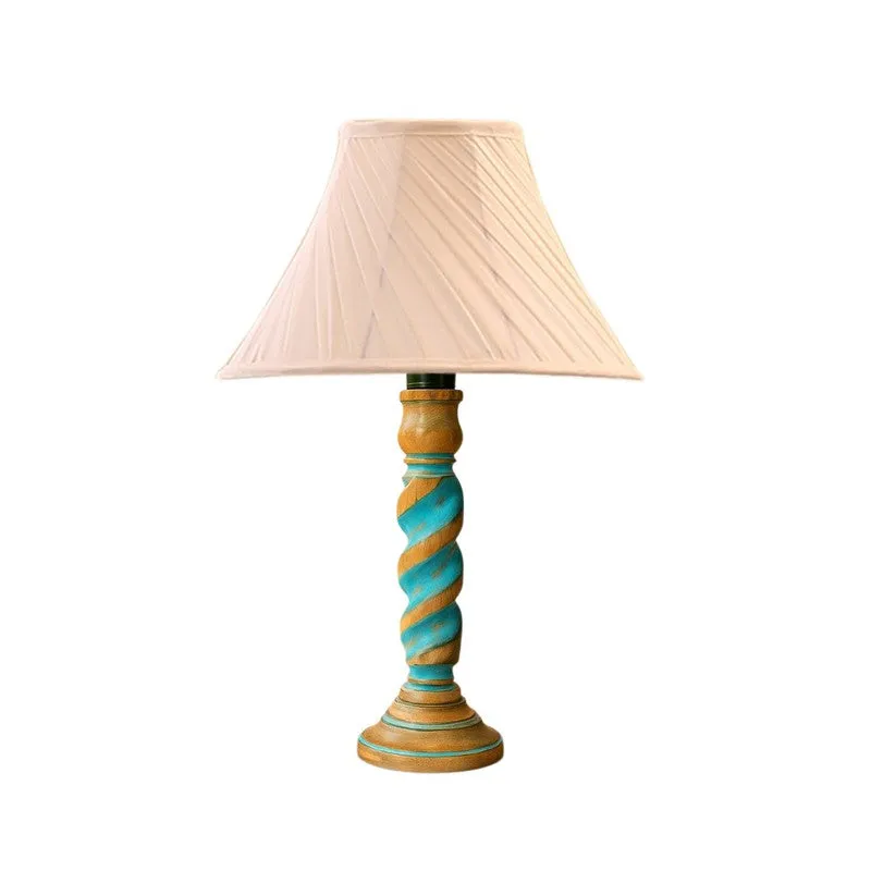 Elara Auro Wooden Table Lamp - Ivory media 5