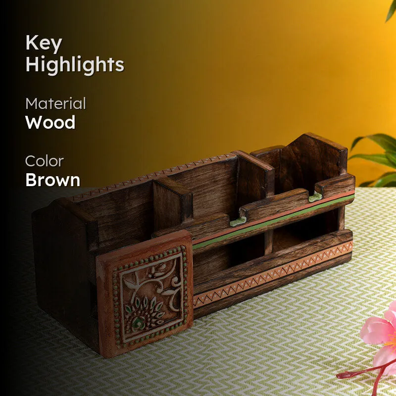Miya Handcrafted Wooden Desk Organiser media 2