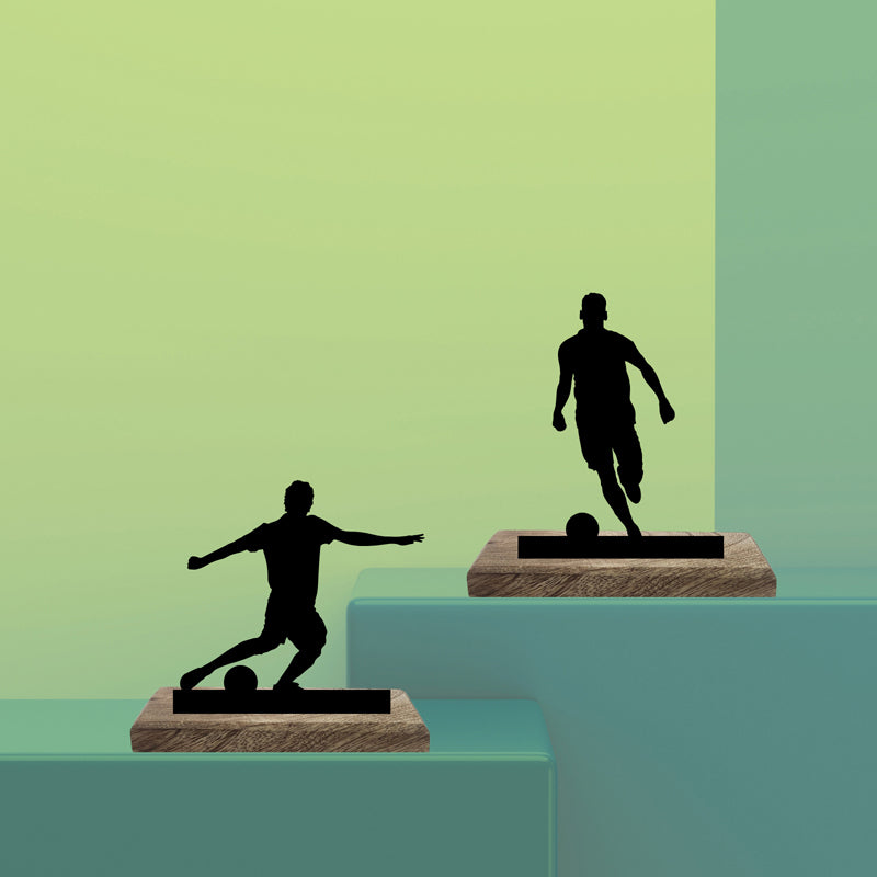 Soccer Duo III Showpiece - Set Of Two