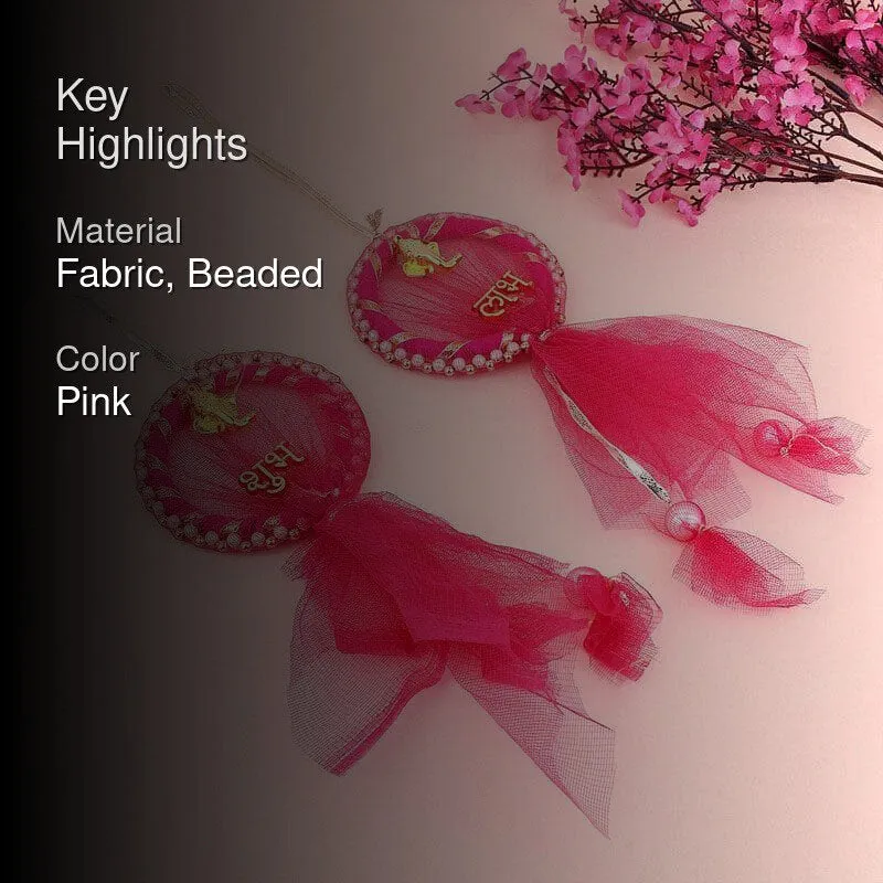 Karishma Fabric Latkan (Pink) - Set Of Two media 2