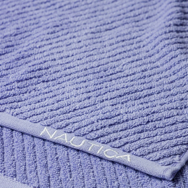 Nautica Riviera Soft Cotton Bath Towel - Light Blue media 6