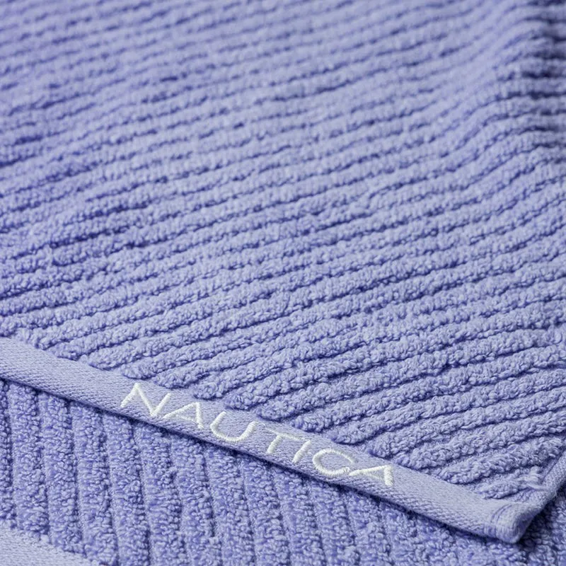 Nautica Riviera Soft Cotton Bath Towel - Light Blue media 6