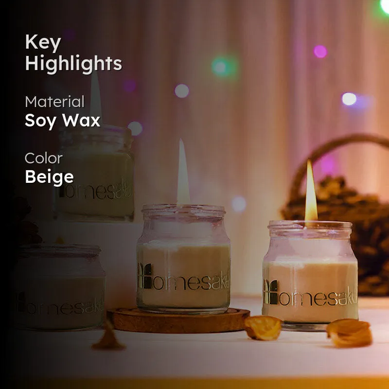 Cenote Scented Candle (Lemongrass/Beige) - Set Of Four media 2