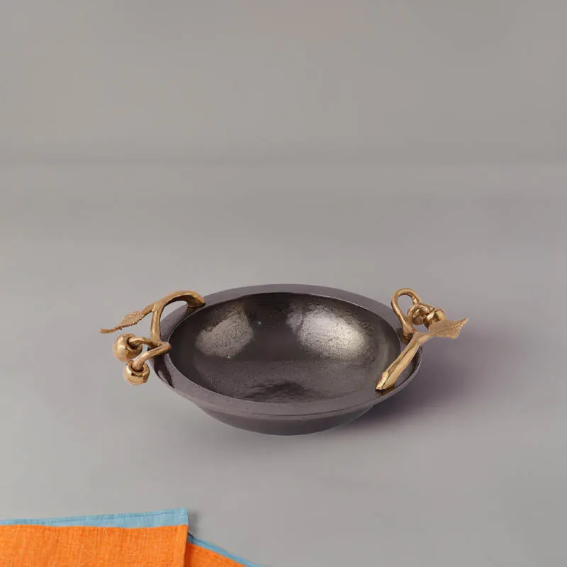 Cherry Vine Accent Bowl - Gold media 1