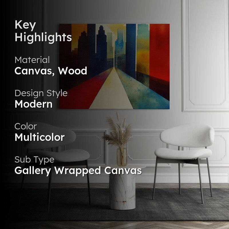 Skyline Splash Canvas Wall Painting - Gallery Wrap media 2