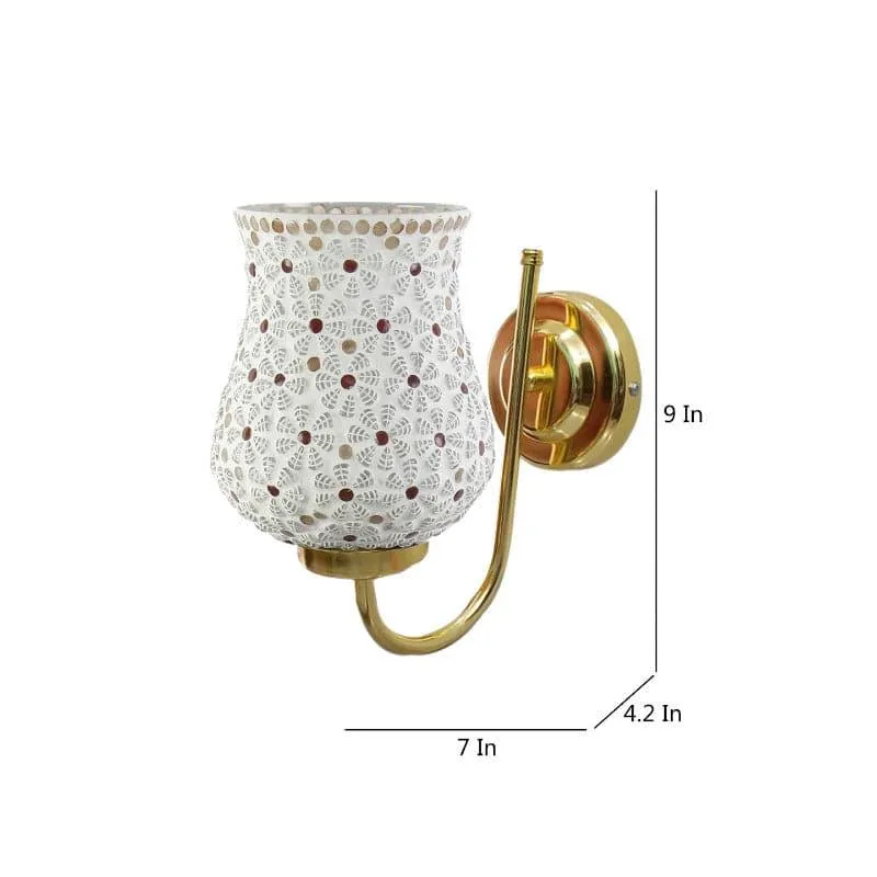 Galora Daisy Goblet Glass & Metal Wall Lamp media 5