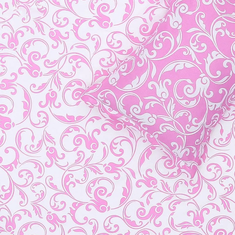 Monte Carlo Amrit Paisley Cotton Bedsheet (Pink) - 104 TC media 6