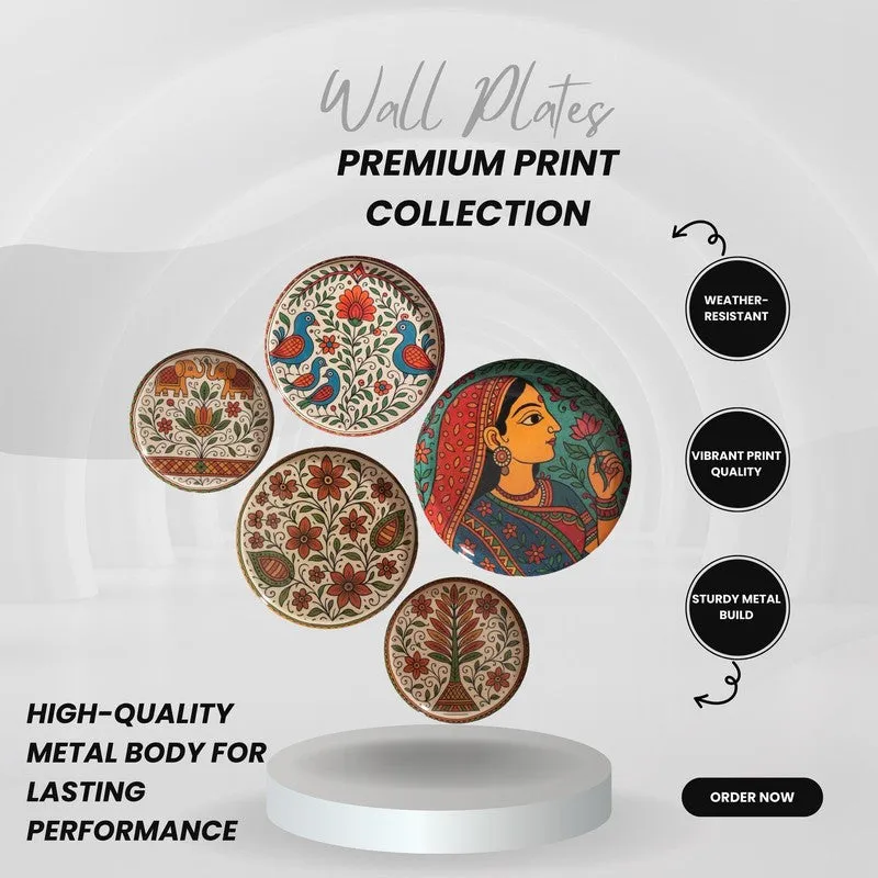 Mughal Bloom Wall Plates - Set of Five media 7