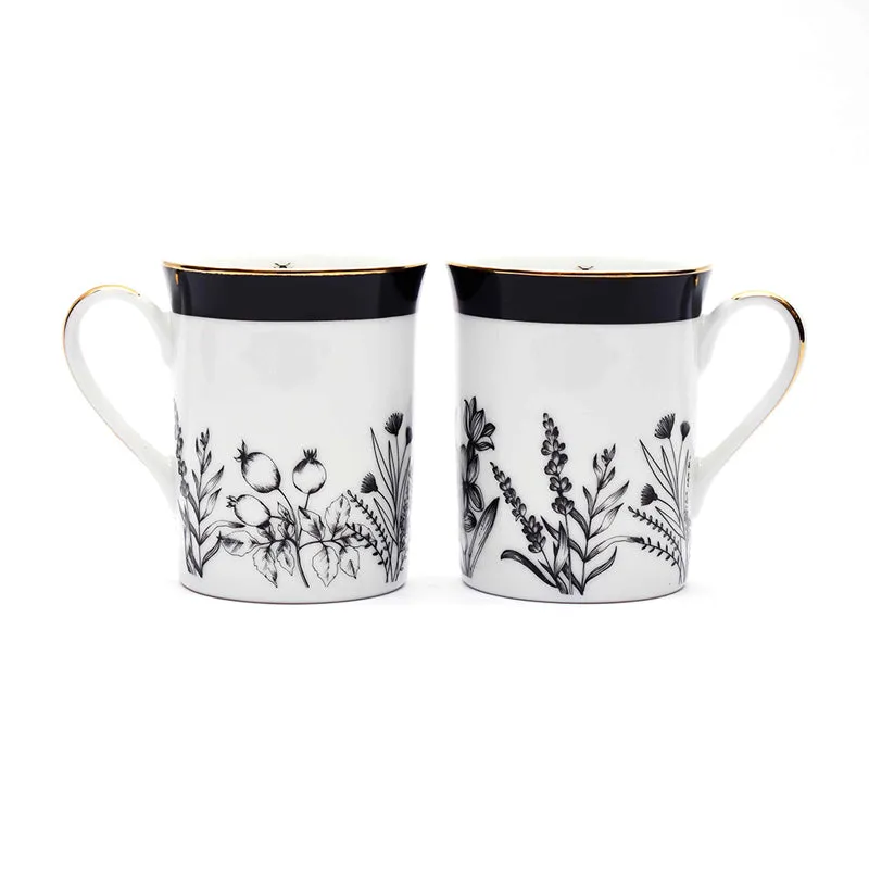 Gilded Bee Classic 24k Gold Brushed Porcelain Coffee Mug (300 mL Each) - Set Of Four media 4