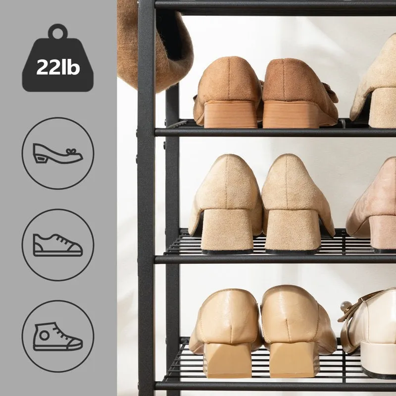 Efficient Metal Shoe Rack - Black media 8