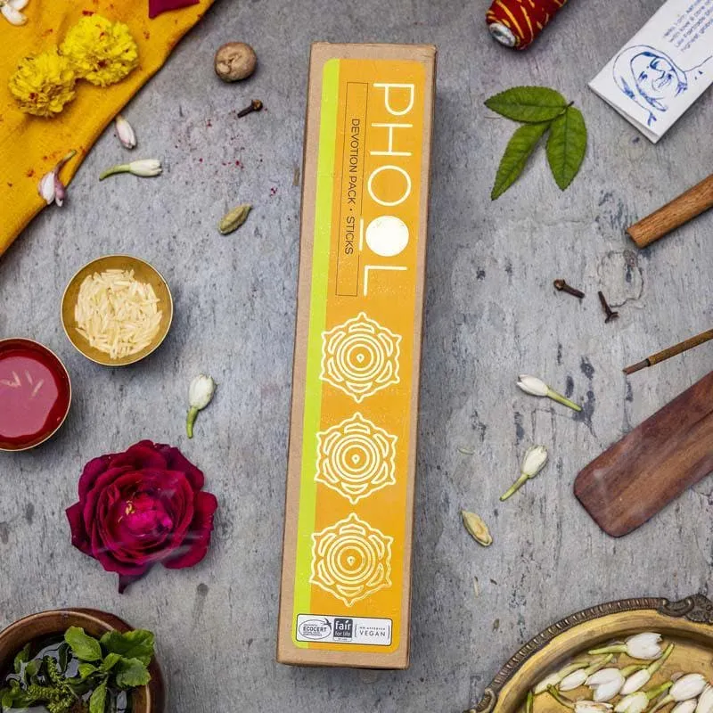 Phool Devotion Combo Pack - Natural Incense Sticks Tulsi & Jasmine media 3