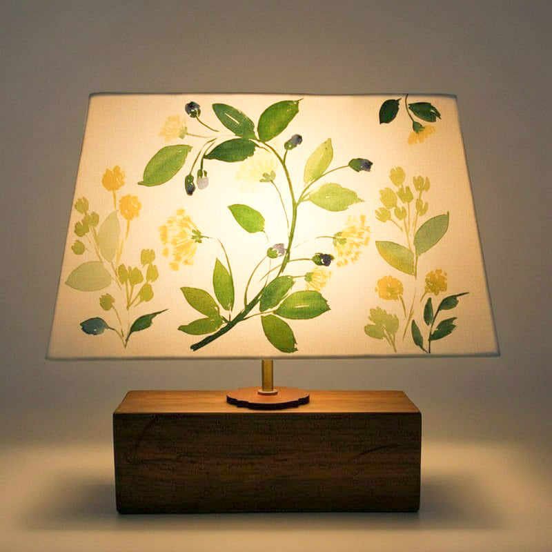 Fijo Flora Handpainted Fabric Table Lamp - Multicolor
