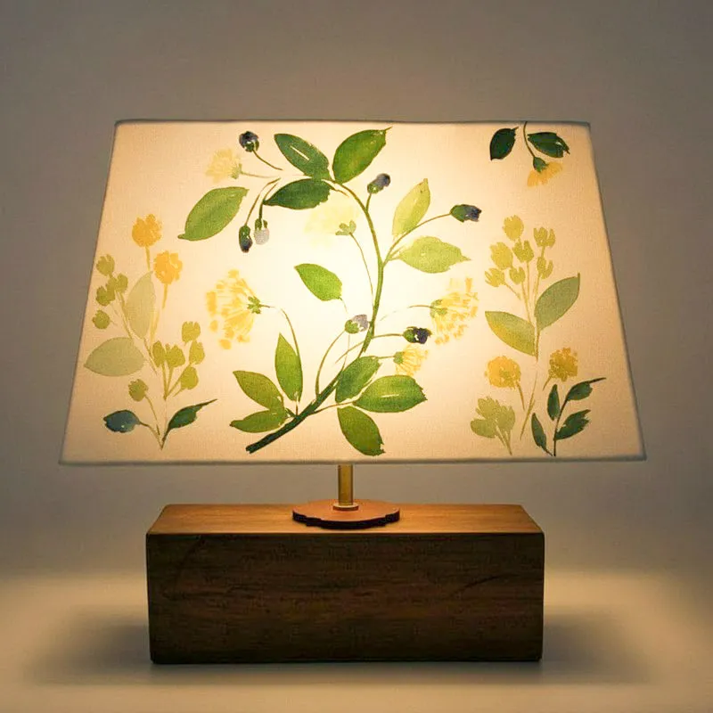 Fijo Flora Handpainted Fabric Table Lamp - Multicolor media 1