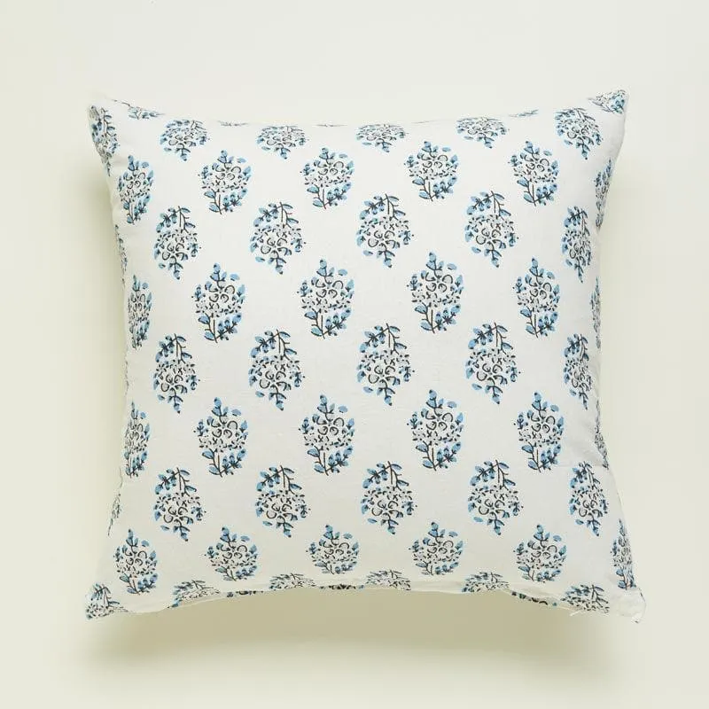 Sanganeri Charm Cushion Cover (Blue) - Set Of Five media 3