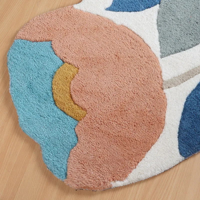 Tulip Twist Poly Cotton Bath Mat- Blue media 3