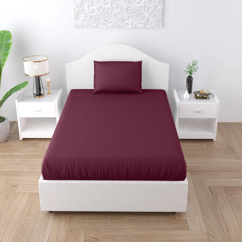 Sofia Solid Microfiber Bedsheet (Purple) - 150 GSM media 6