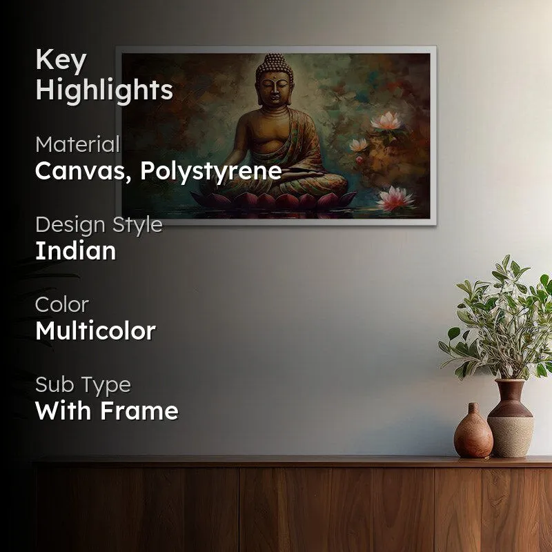 Mahatma Wall Painting With Frame media 2