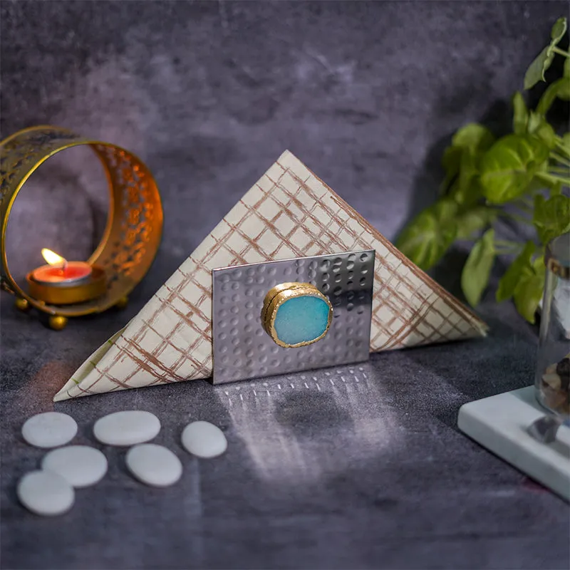 Selma Agate Napkin Holder - Green media 1