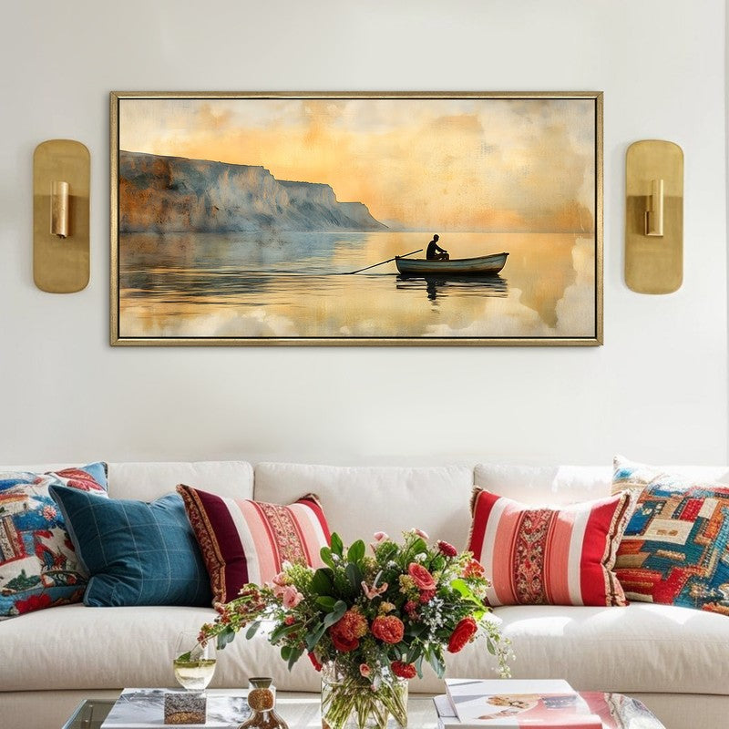 Lakespell Canvas Wall Painting With Frame