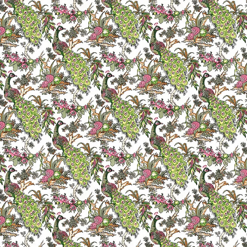 Vibrant Mor Floral Cotton Bedsheet (Green & Pink) - 160 TC media 6