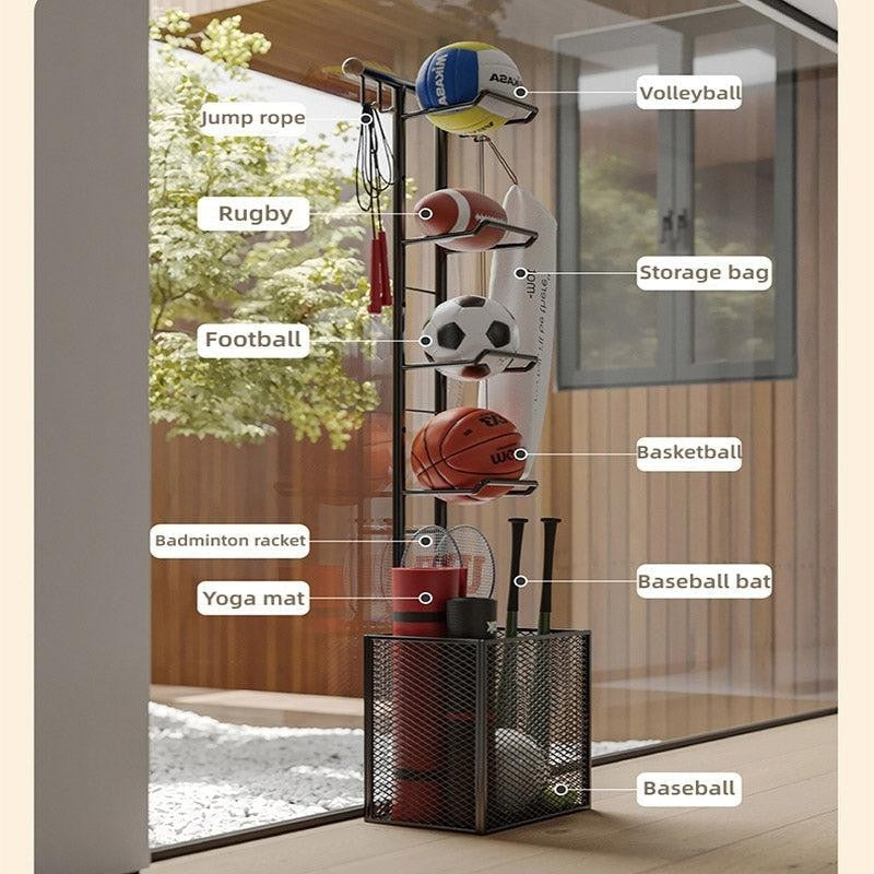 Velora Ball Carbon Steel Storage Rack - Black media 4