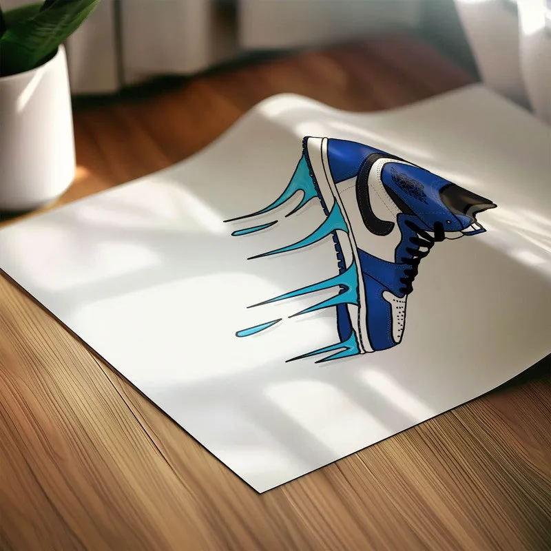 Blue Drip Kicks Wall Poster media 5