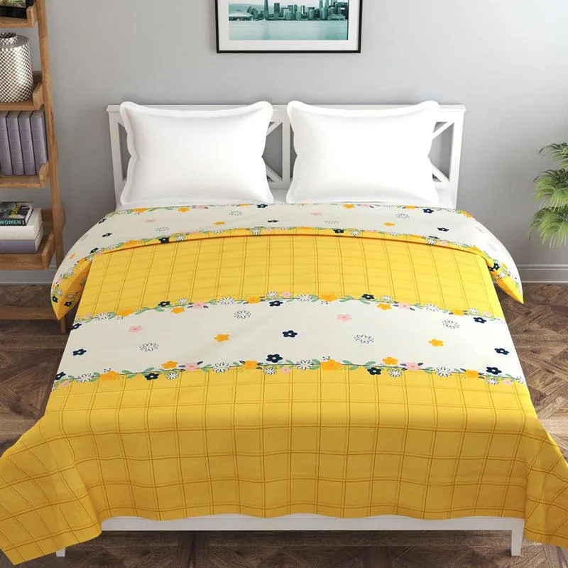 Floral Matrix Cotton Duvet Cover - 210 TC media 4