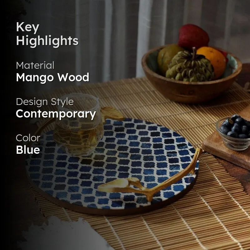 Cromo Grid Wood Platter media 2