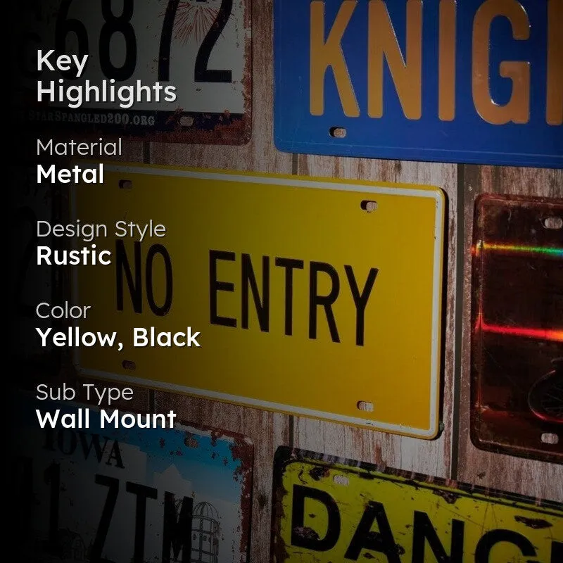 No Entry Metal Wall Accent media 2