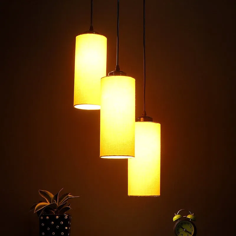 Glowspire Triple Metal Ceiling Lamp - Yellow media 2