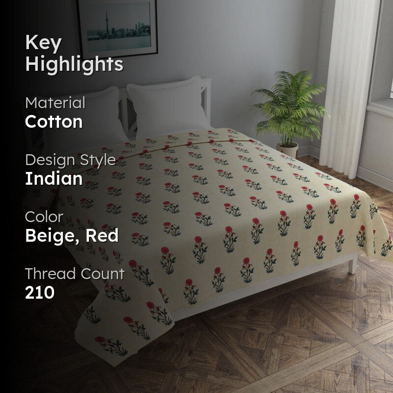 Graceful Petals
 Cotton Duvet Cover - 210 TC media 2