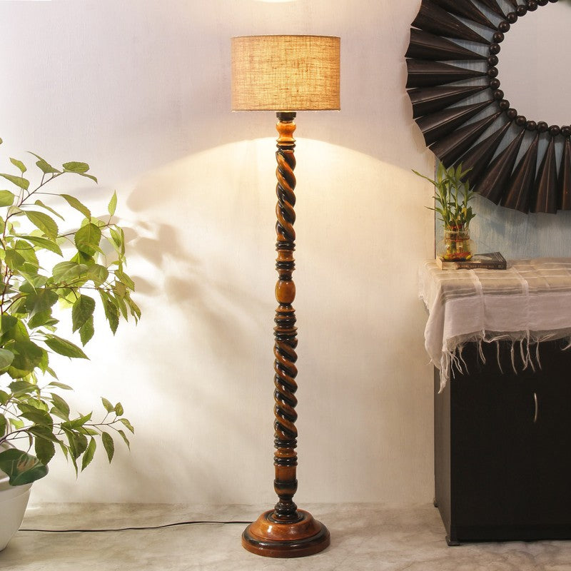 HaloCylinder Floor Lamp (Beige)